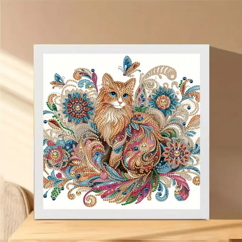 5D Shaped Diamond Painting DIY Framed Decorative Artwork Living Room Display Stand Ornament Home Decor