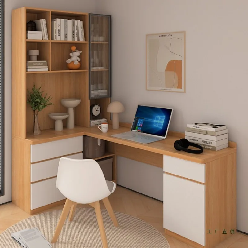 

Компьютерный стол-трансформер: угловой письменный стол, тумба, угловая книжная полка, стол из массива дерева с подъемным механизмом