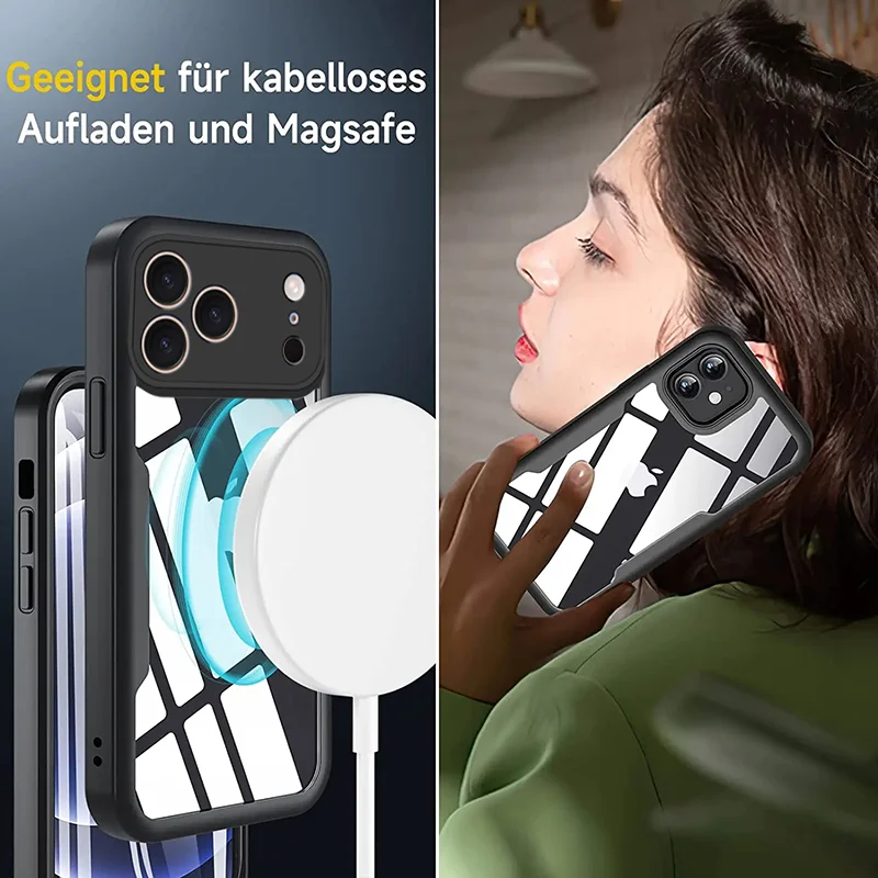 360 Full Cover Case For iPhone 17 Pro Max Air Capa For iPhone 16 Pro Max 14  15 Plus 16E 13 12 Mini Screen Protection Phone Cover - AliExpress 202192403