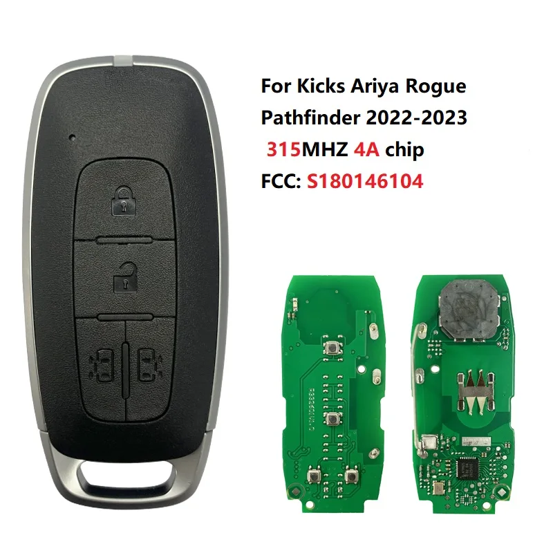 

CN027109 FCC FCC S180146104 315MHZ 4A Chip for Kicks Ariya Rogue Pathfinder 2022-2023 Smart Remote Control key