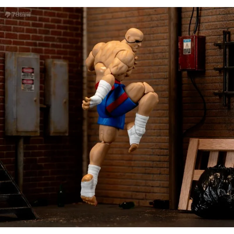【재고 있음】 오리지널 Jada Toys 스트리트 파이터 Sagat Anime 1/12 액션 피규어 모델 장난감 장식품