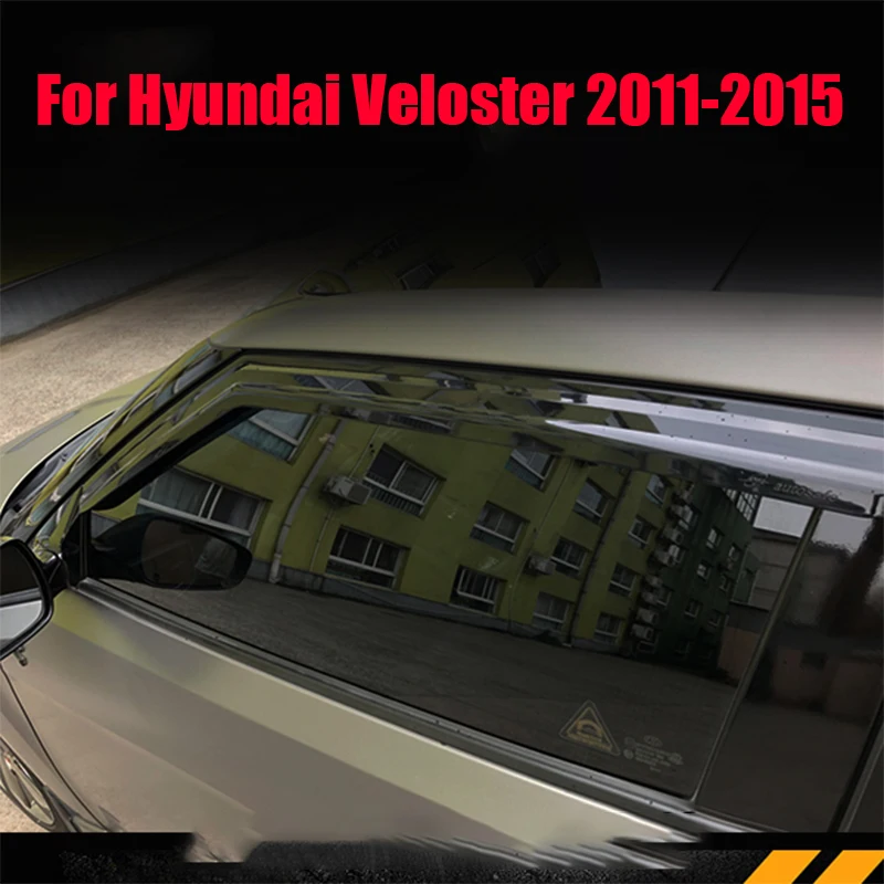 For Hyundai Veloster 2011 2012 2013 2014 2015 Car window rain shield black plastic material exterior modification part