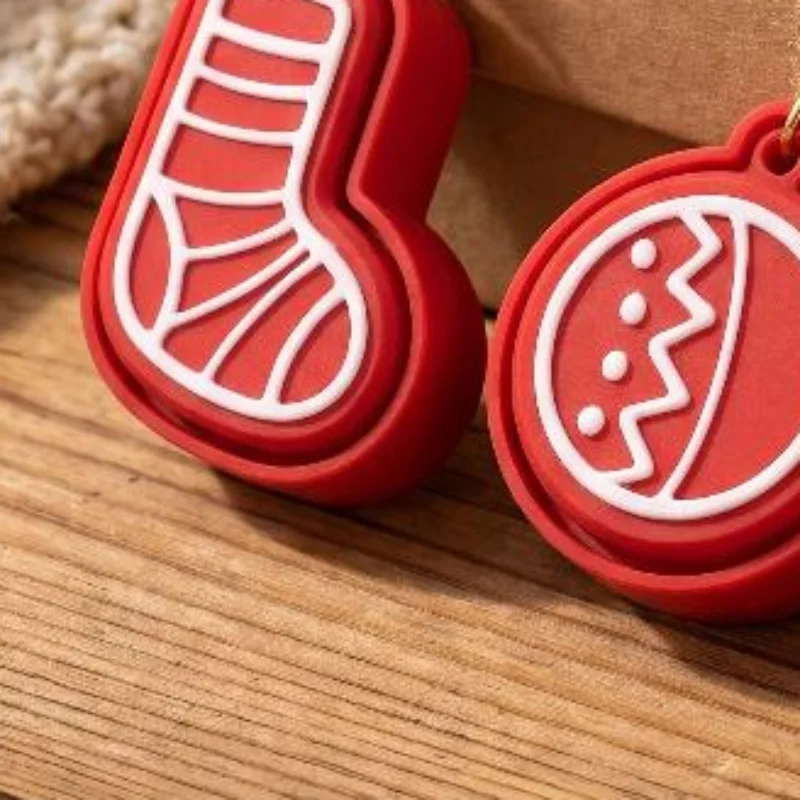 3D Printed Christmas Cookie Family Keychain Cute Backpack Pendant Environmentally Friendly PLA Ideal Personal Gift