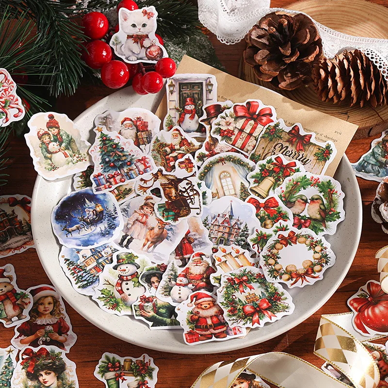 

50PCS Christmas Stickers Aesthetic Skateboard Laptop Bottle Guitar Graffiti Luggage Cartoon Sticker Waterproof PET Decal Gifts