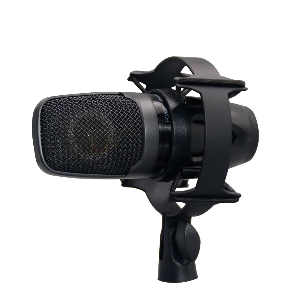 PGA27 Condenser Microphone Shock Mount PGA 27 Metal Large Diaphragm Condenser Mic Wired for Streaming/Karaoke/Recording