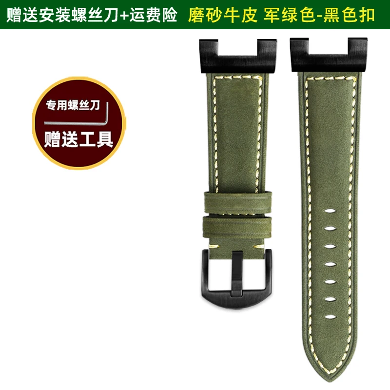 DIY frosted cowhide watch strap for Casio GST-B100/S140/1110/W130L/W300 modified vintage cowhide watchband bracelet accessories view 5