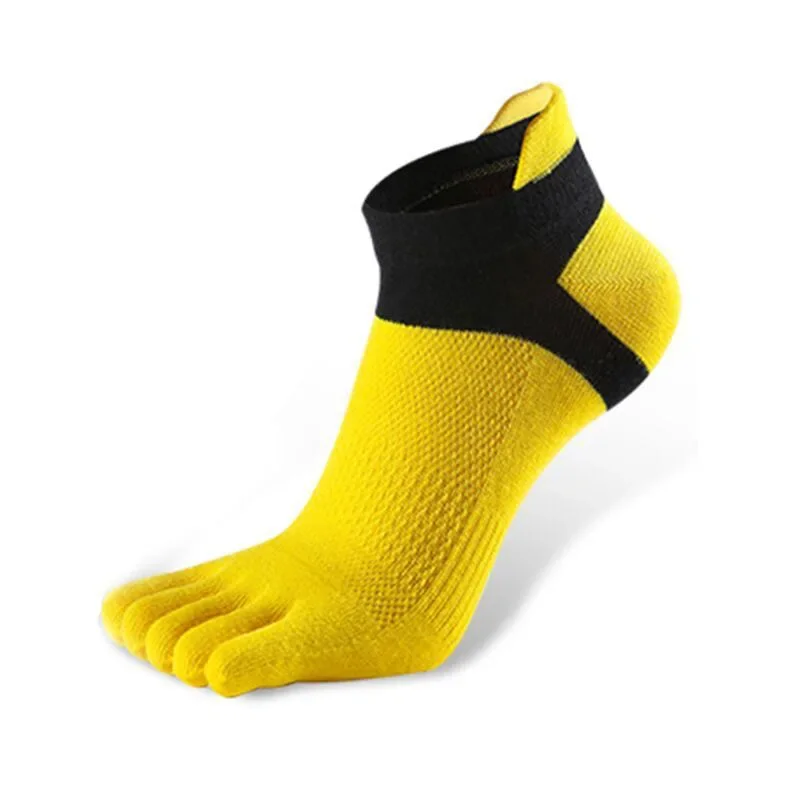 5 Pairs Men's Sports Five Finger Socks Breathable 5 Toe Socks Male Leisure Mesh No Show Socks