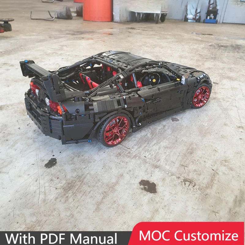 

3804 шт. MOC креативный черный крутой гоночный автомобиль модульные строительные блоки модель обучающая игрушка «сделай сам» для сборки для мальчиков Рождественский подарок