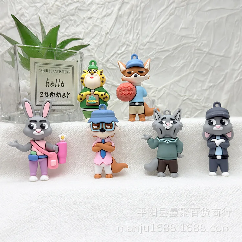 Zootopia  2 Keychain Doll Blind Box Cartoon Judy Fox Nick Car Keychain Pendant Exquisite Hanging Accessory