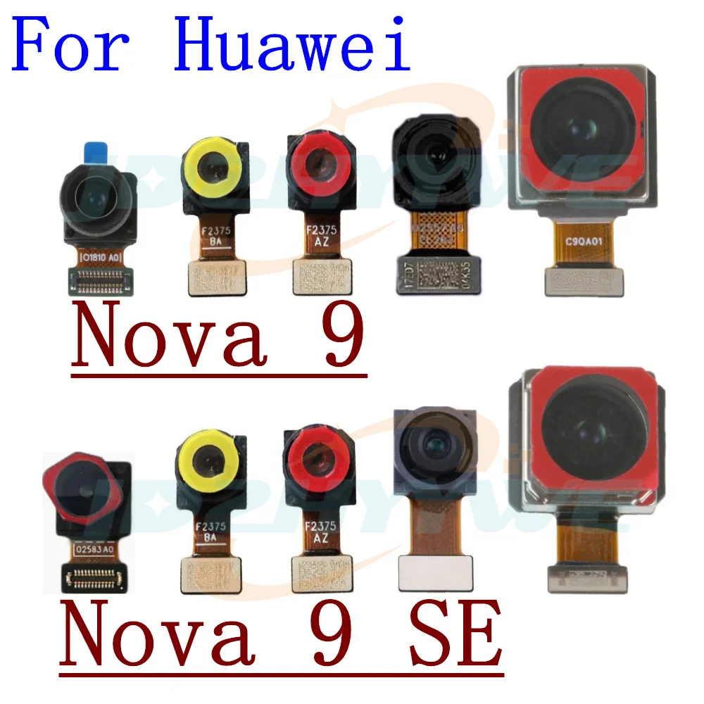 Rear Camera For Huawei Nova 9 SE 9SE Original Back Ultrawide+Depth+Macro Front Selfie Samll Camera Flex Cable Parts