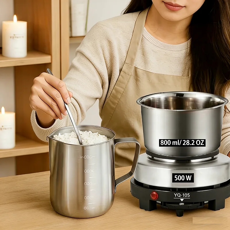 

Candle Wax Melting Boiler Pot Electric Heater Stove with Beeswax Melting Pot Candle Making Beeswax Melter Pot Beeswax Heateter