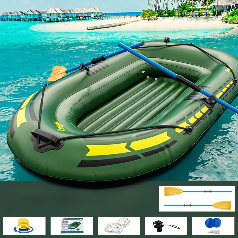 Green Tactical Kayak | Military Green Portable Folding Boat | Fishing/Rafting/Survival Use