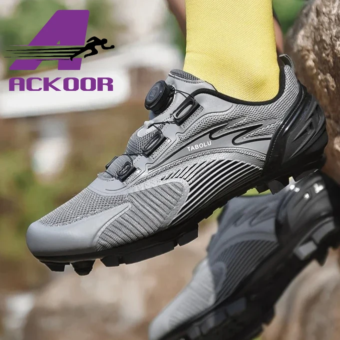 

ACKOOR MTB Cycling Shoes Men Summer Breathable Outdoor Race Car Competition Cleat Non-slip Road Bike Trail Mountain Sneakers