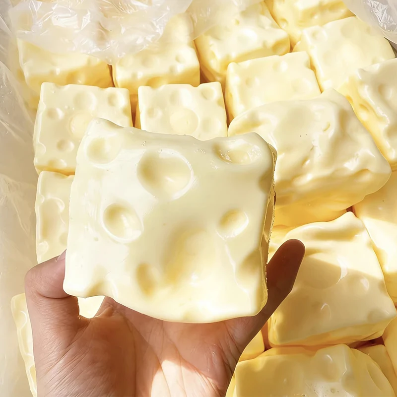 

Игрушка-антистресс в форме кубика сыра, не прыгающий, формуемый мяч-антистресс, подарки для взрослых для снятия стресса