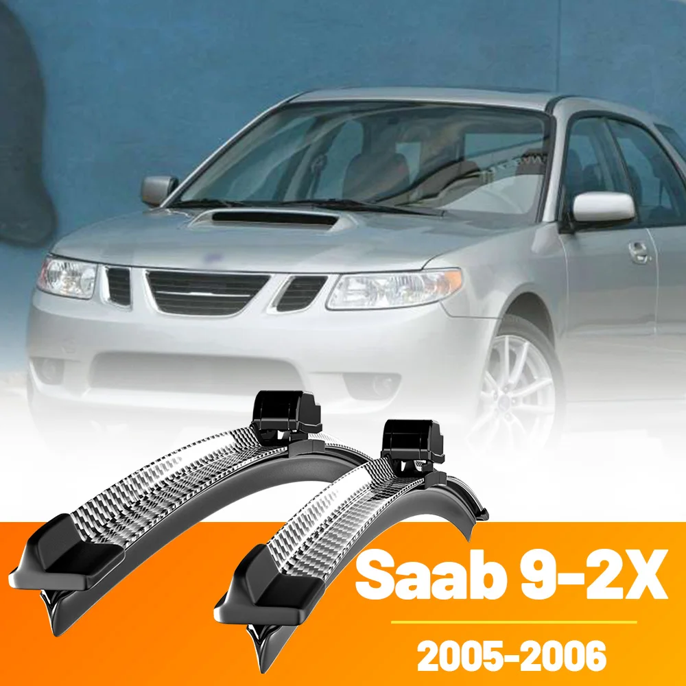 

2pcs Front Windshield Windscreen Wiper Blades Carbon Fibre Wipers For Saab 9-2X 2005-2006