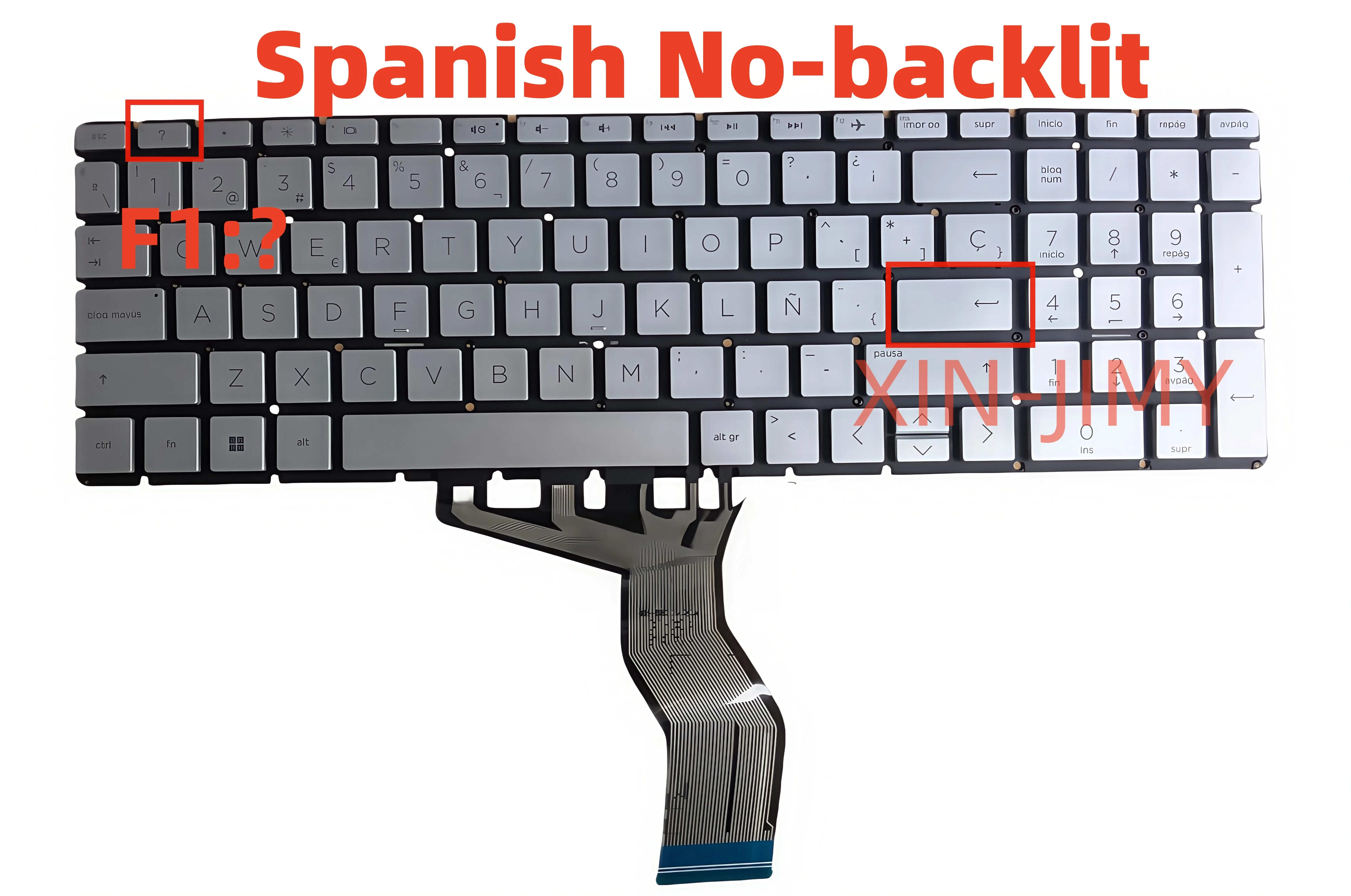 

Испанская серебряная клавиатура для ноутбука HP Pavilion 15-DY 15T-DY 15-EF 15S-EQ ER FR 15s-FQ TPN-Q222 без подсветки