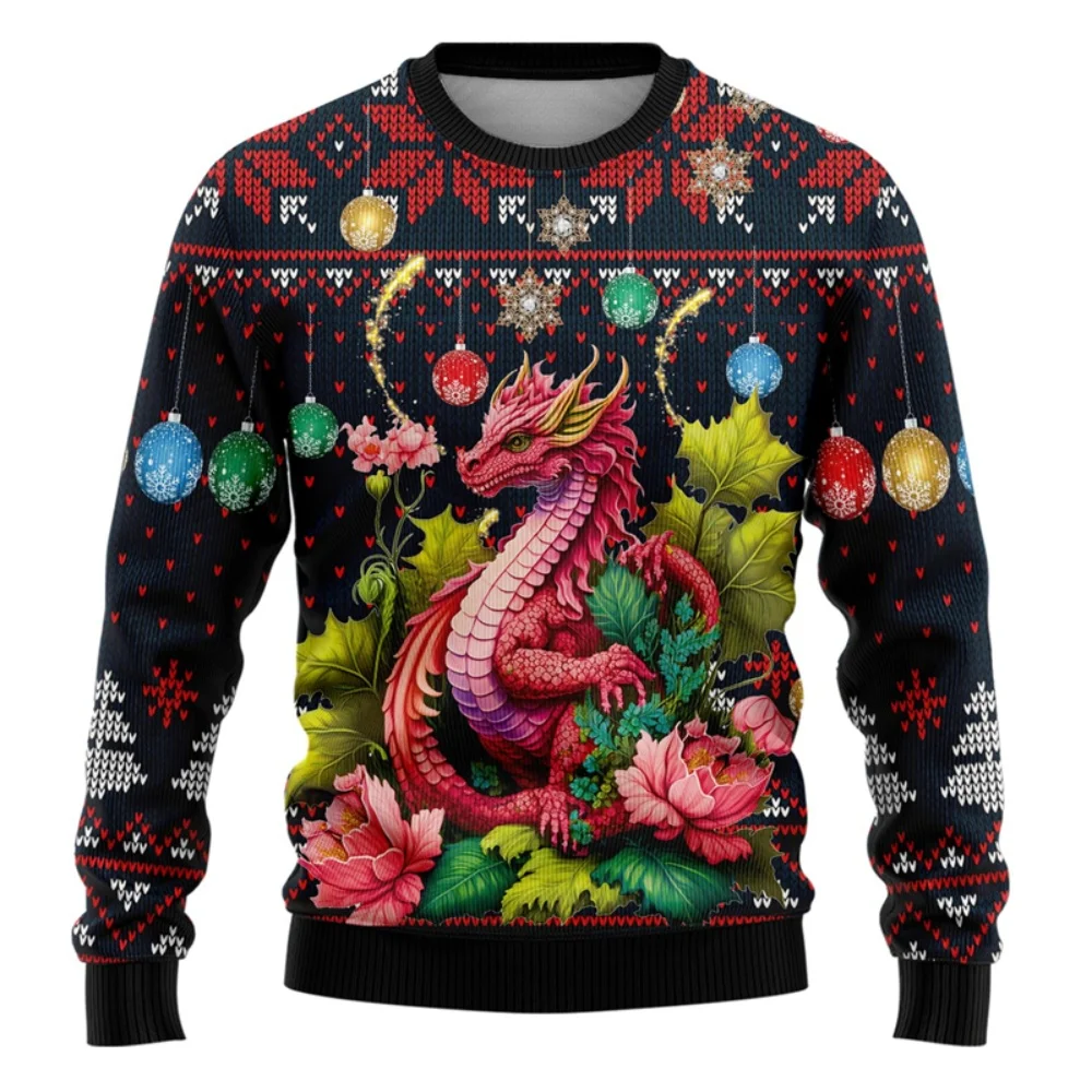 

Fashion Santa Claus Jesus Graphic Christmas Sweatshirt Autumn Winter Holiday 3D Printed Ugly Sweater Casual Oversized Pullovers