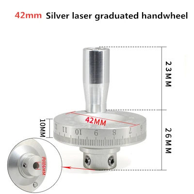 Aluminum Alloy Solid Round Scale Milling Cutter Handwheel Bore 8 10 12 mm CNC Lathe Grinder Mechanical Accessories Hand Wheel