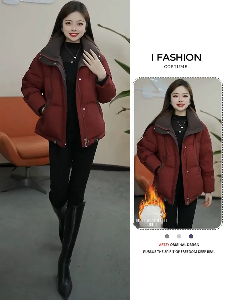 

Женская хлопковая куртка на подкладке из хлопка с подкладкой, зимняя новинка Sle Faionable Design, универсальный корейский Sle Lo...