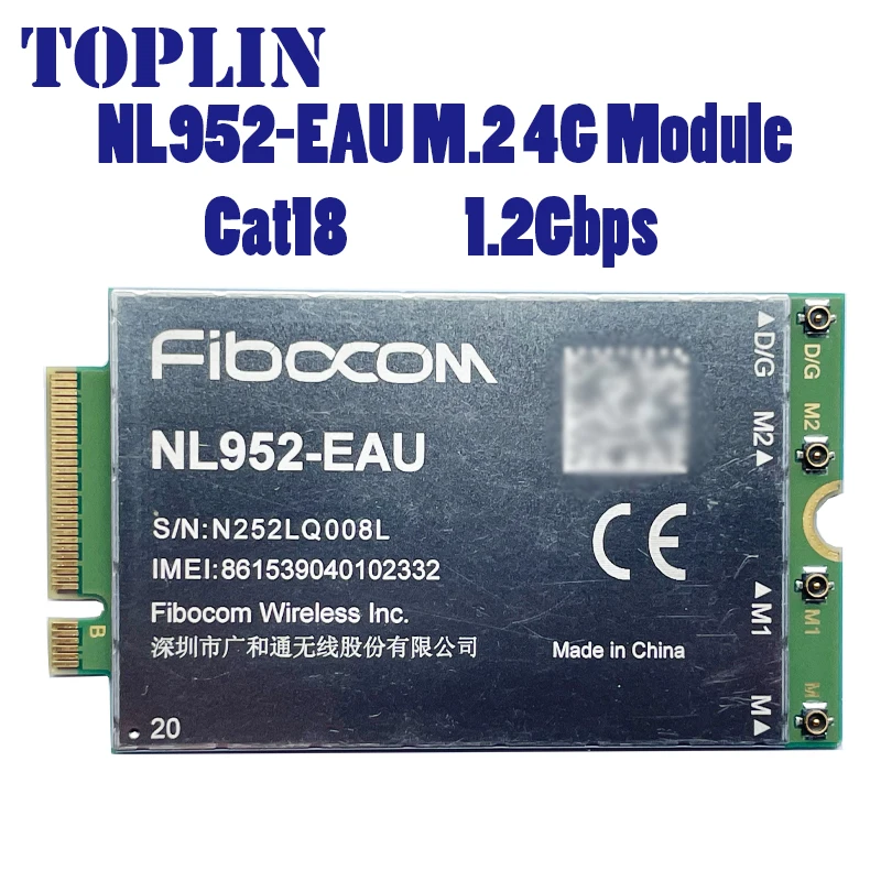 

NL952-EAU FDD-LTE TDD-LTE 4G Module 1200Mbps Cat18 4G Card For Laptop CPE