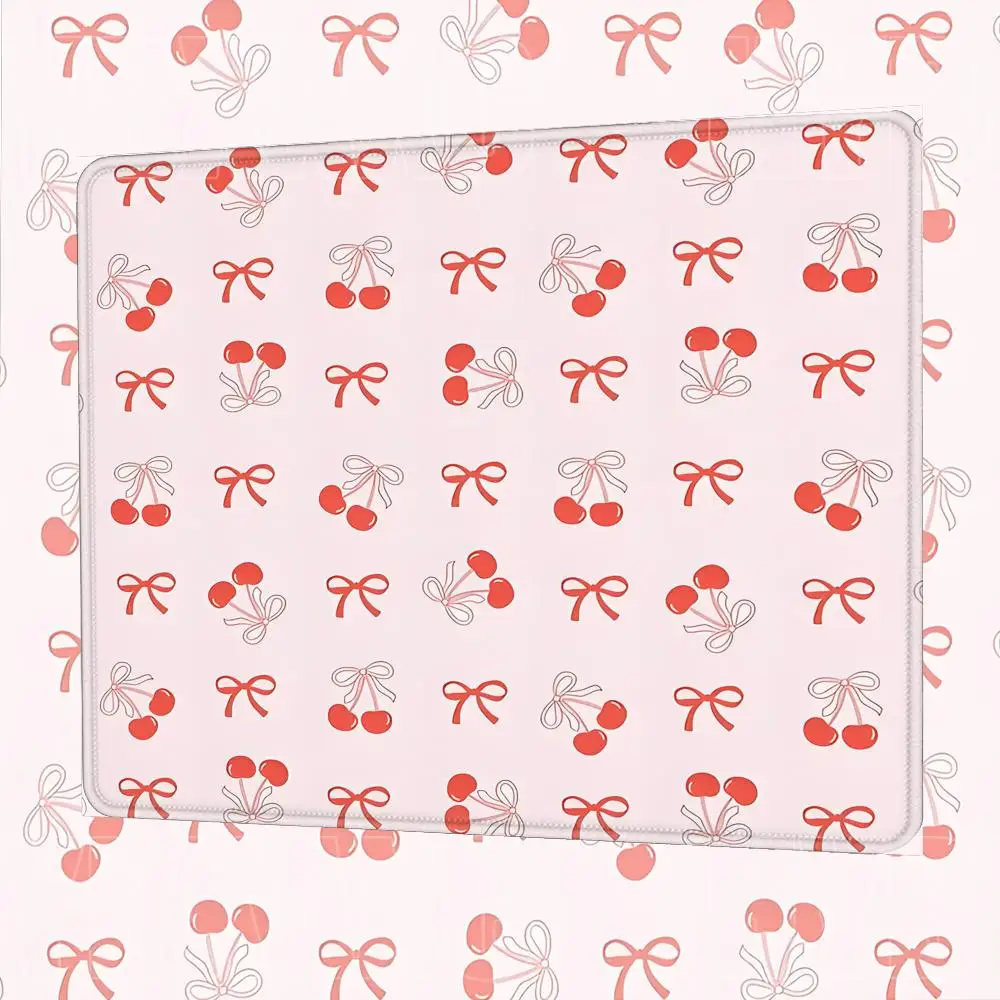 

45x40 Cherry Cute Desk Mat Pink Strawberry Cute Desk Mat XS Gaming Desk Mat Small Desk Mat Desk Accessories Cute Desk Mat