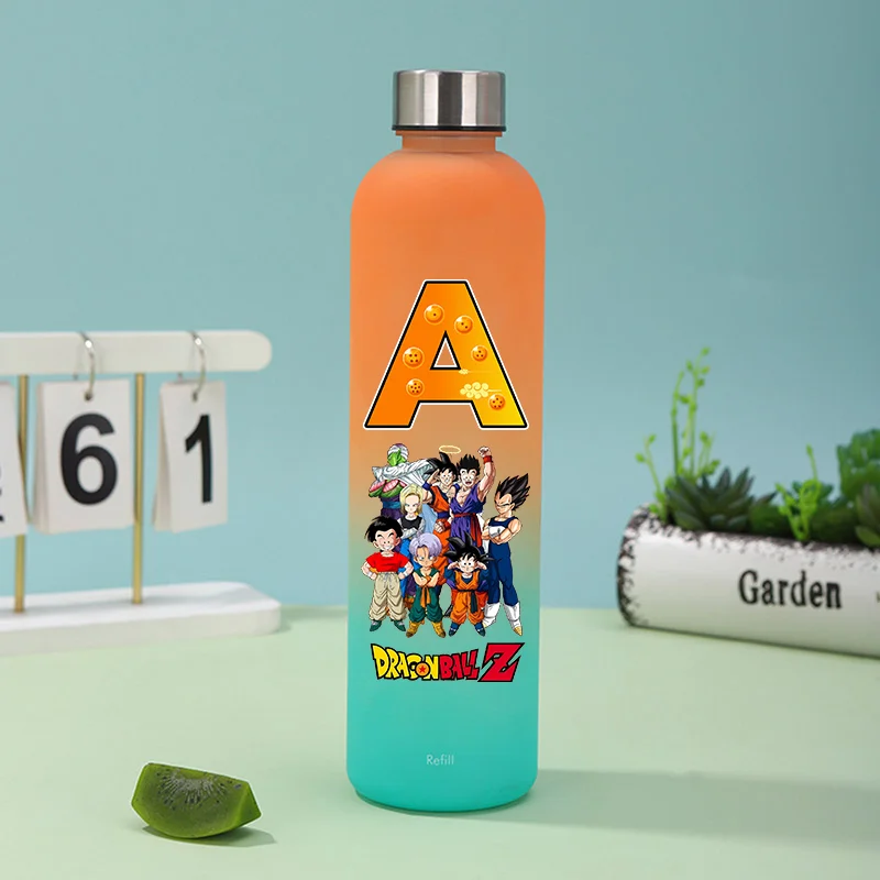 

900ml Dragon Ball Kids Gradient Water Bottle Girl Boy Sport Water Cup Portable Large Capacity Cup Outdoor Travel Drinking Bottle