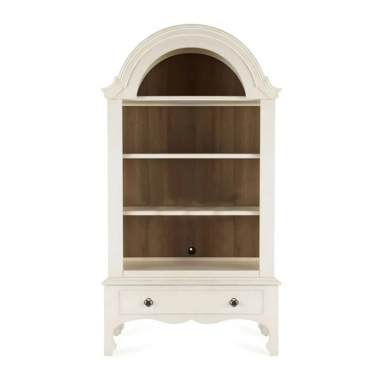 

American solid wood bookcase simple floor shelf European home study storage simple antique display cabinet combination