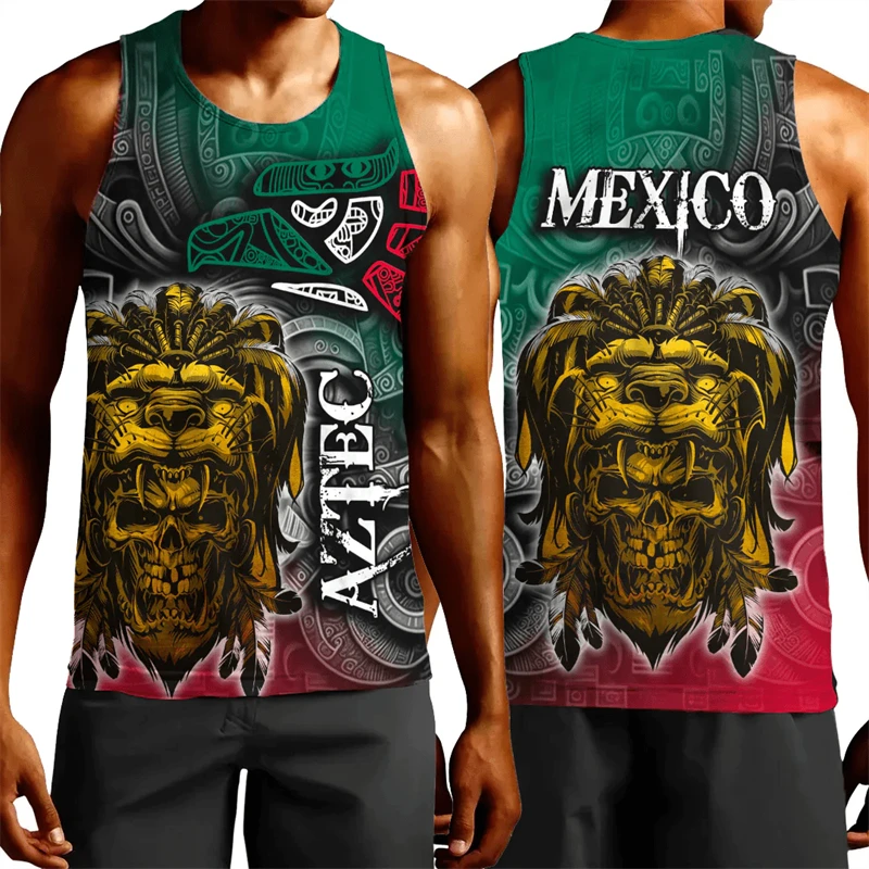 Tank Top Grafis Bendera Meksik - Mens Fashion Mexico ulasan dan harga