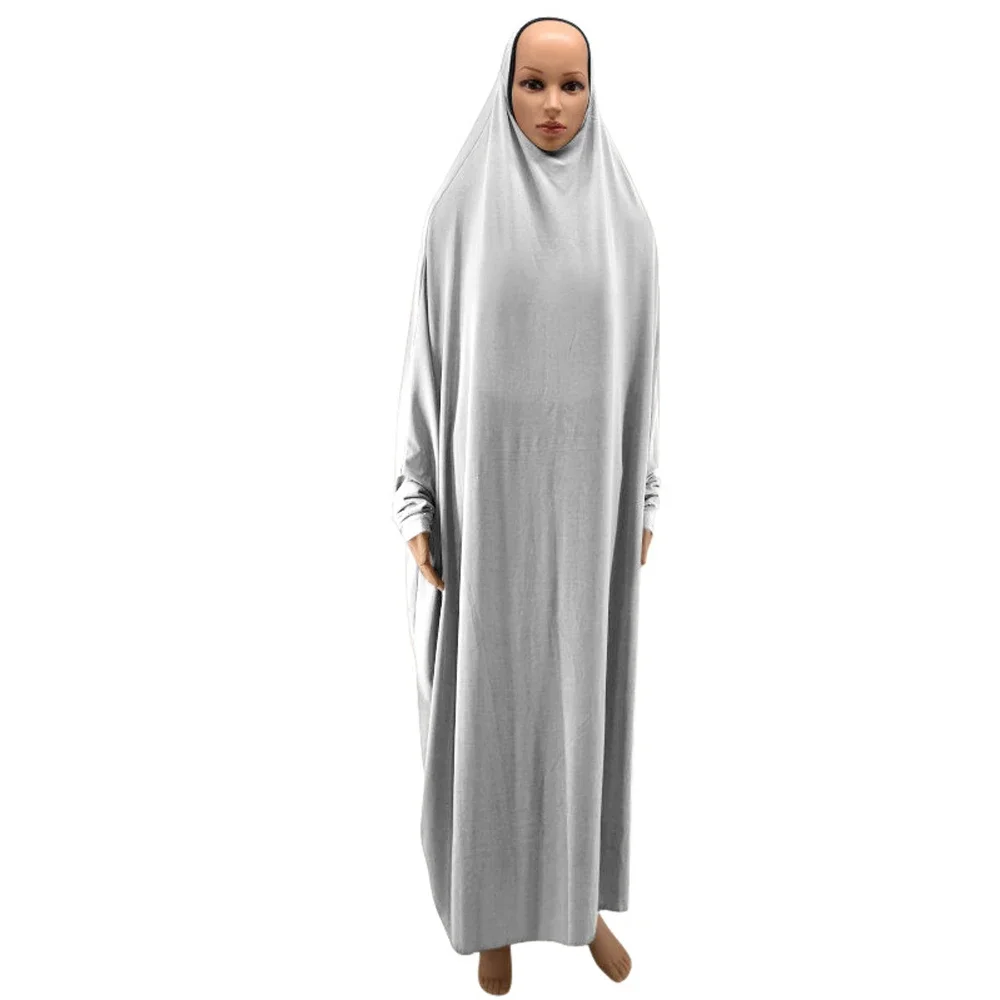 Eid Djellaba Hooded Khimar Muslim Women Prayer Maxi Dress Islam Overhead Full Cover Robe Kaftan Ramadan Gown Arabic Abaya Caftan