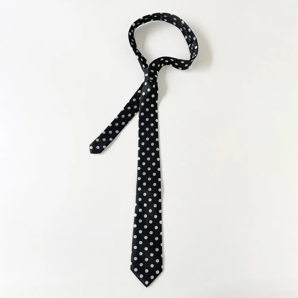 

Fashion Korean Leopard Print Necktie Long Printed Polka Dot Tie Retro Sweet Shirt Tie Decoration Performance