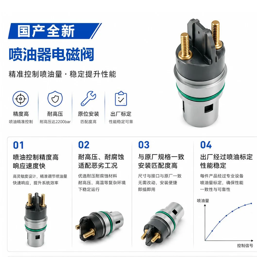 F00RJ02703 CRIN2-16 120 Series Diesel Injector Solenoid Valve - Brand New Auto Replacement Part for Automotive