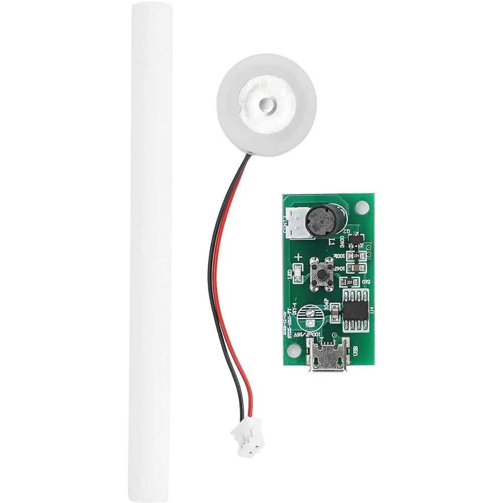 1pcs 5V Mini USB Humidifier,DIY Kit Atomization Disc, USB Mist Maker Atomization Plate with Timing Switch Control Circuit Board