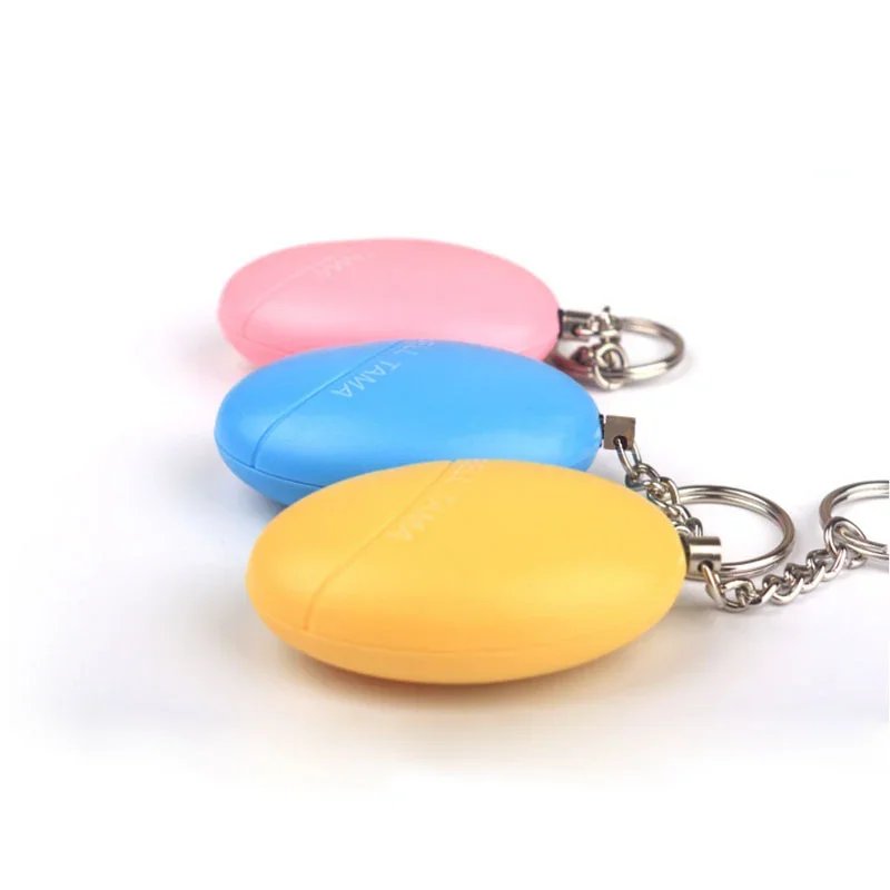 Self Defense Alarm 110dB Egg Shape Security Protect Alert Personal Safety Scream Loud Keychain Emergency Alarm for Child Elder