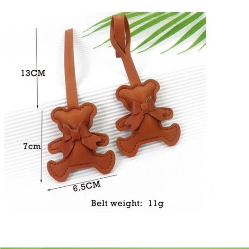 الكرتون بو الحيوان حقيبة أجزاء وملحقاتها لطيف الدب كيرينغ للنساء المفاتيح حقيبة الظهر قلادة الحلي الفتيات هدية #3