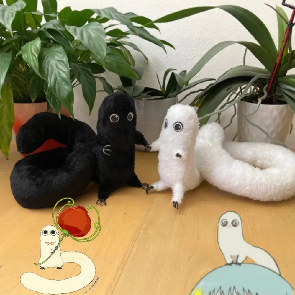 

Witch Hat Atelier Brushbuddy Brushbug Plush Doll 20CM Cute Fluffy Black White Poseable Stuffed Toy Collectible Cosplay Gift