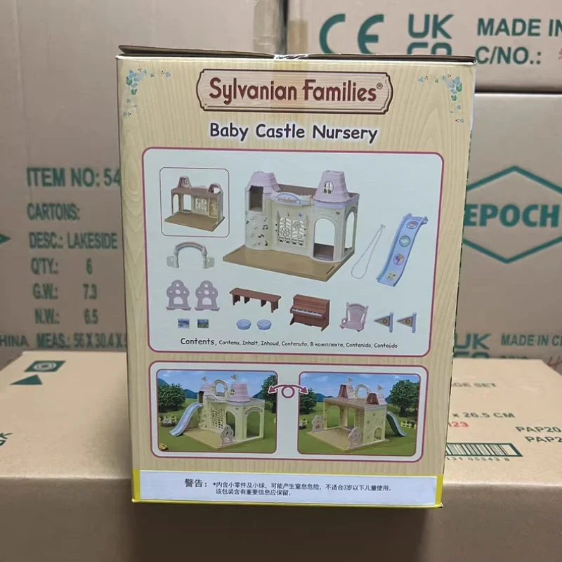 Sylvanian familias casa en miniatura Calico Critters niña niños juguetes niña figuras de Anime muñeca bebé Castillo juguetes para guardería para niños