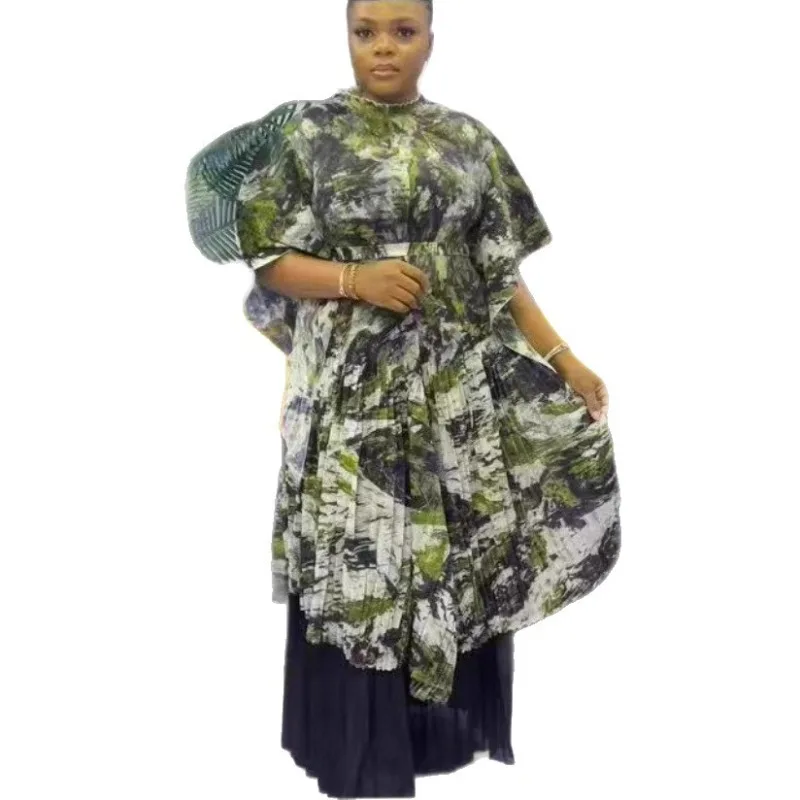 미야케 플리츠 팬츠 플리세 여성 2025 프린트 루즈 디자인 감각 가을 신상 하이웨이스트 스트레이트 팬츠 스키니 캐주얼 팬츠