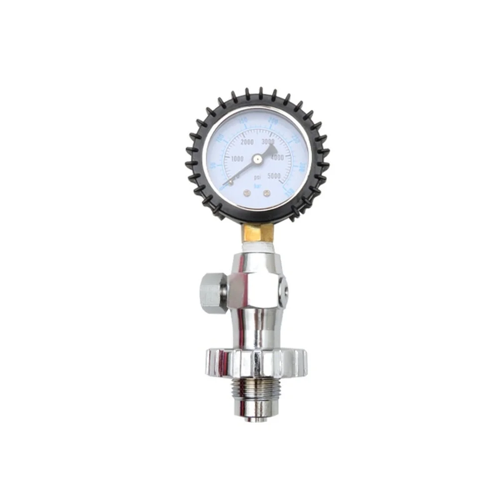 Glycerin Filled Gauge Diving Pressure Gauge For Underwater Activities Black Diving Shock Absorbing Cover 1 4 NPT Taper Thread