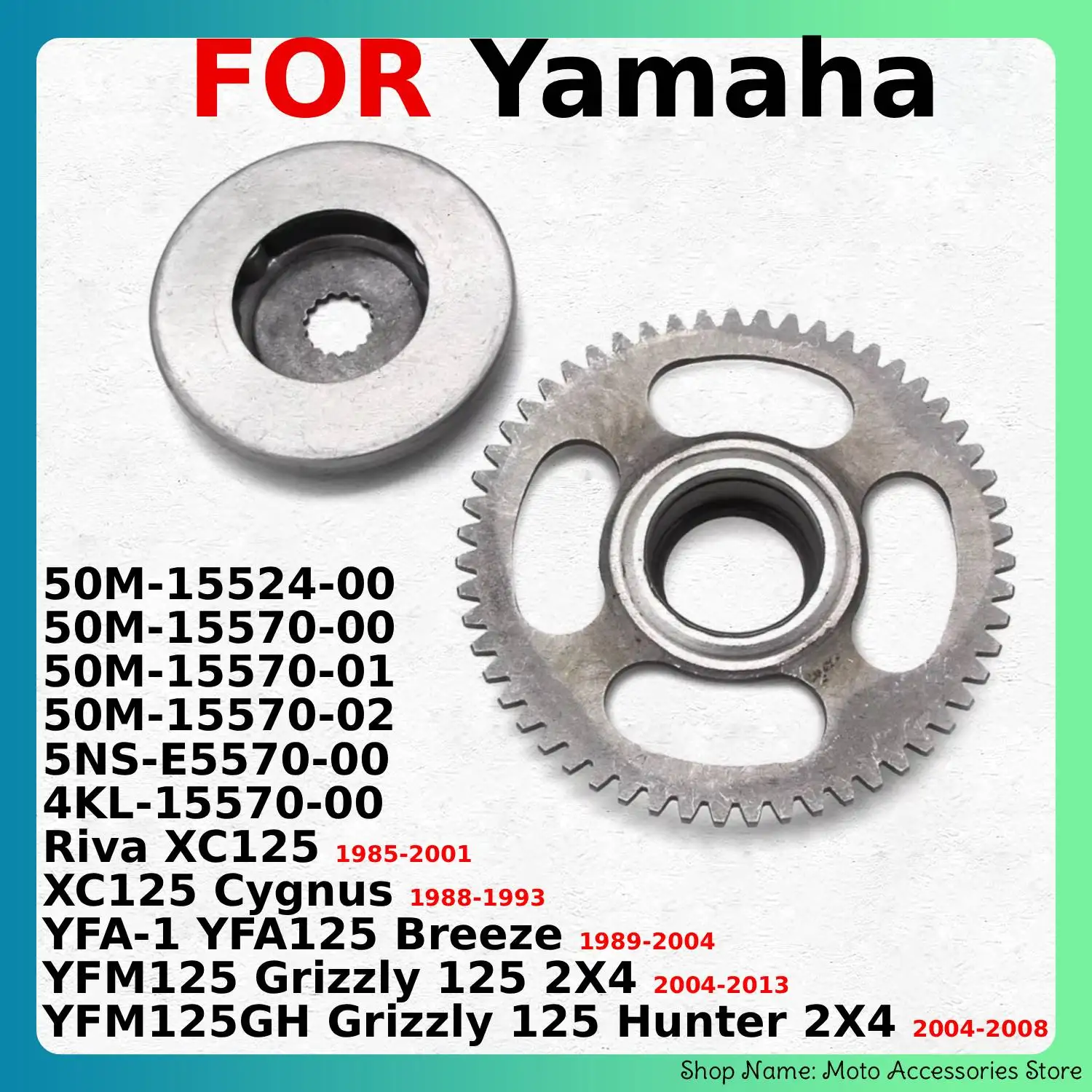 Embrague de Motor de arranque de motocicleta para Yamaha YFM125 YFM125GH Grizzly 125 Hunter 2X4 Riva XC125 Cygnus 50M-15524-00