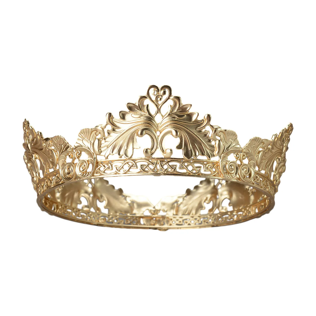 Prince Alloy Metal Round Tiaras Crowns Women British Gold King Crowns Men Baroque European Costume Witch Pageant Headpieces