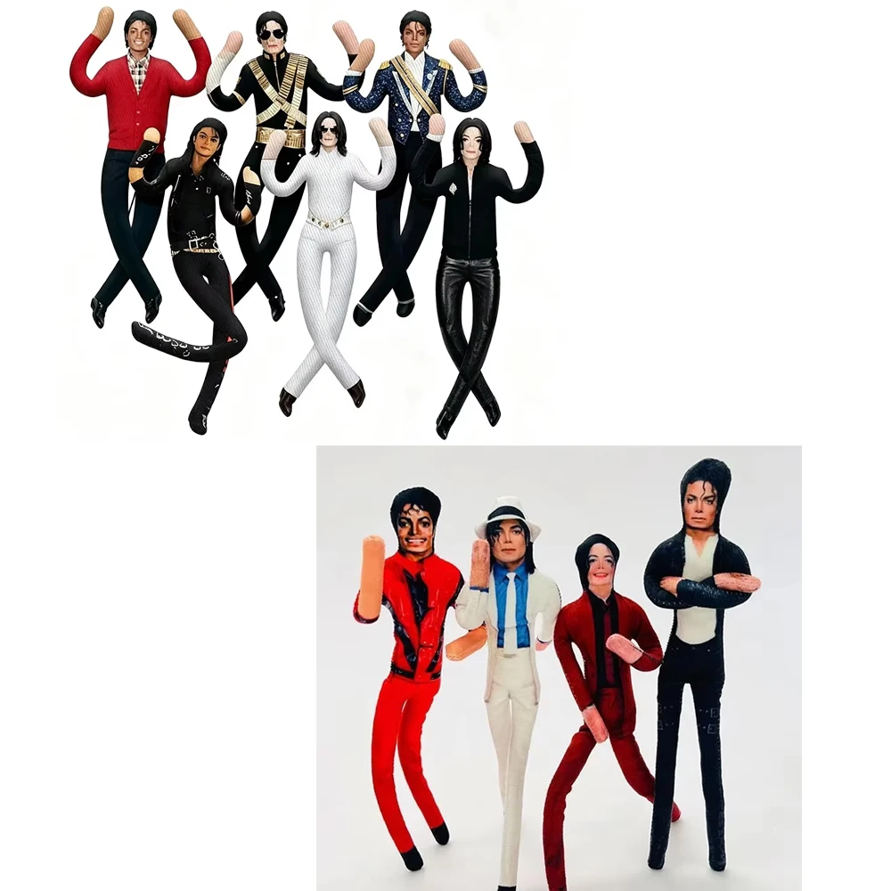 Anime Michael Jackson Cosplay Prop Doll Plush Stuffed Figure Dolls Room Decoration Abstract Joint Mobility Props Gift