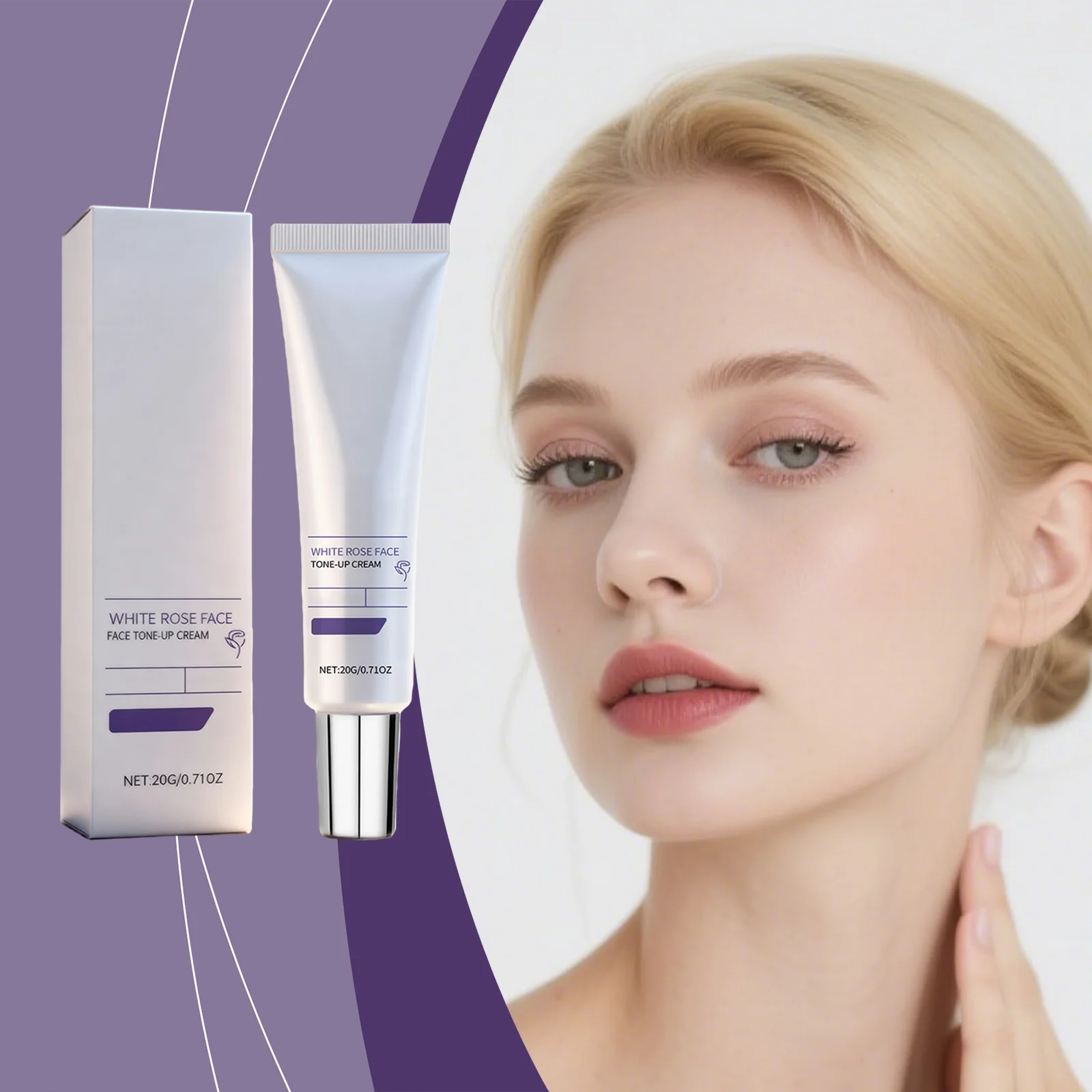 

White Rose Skin Brighten Face Cream Improve Skin Texture Correct Dullness Inhibit Melanin Production Nourish Pre-Makeup Lotion