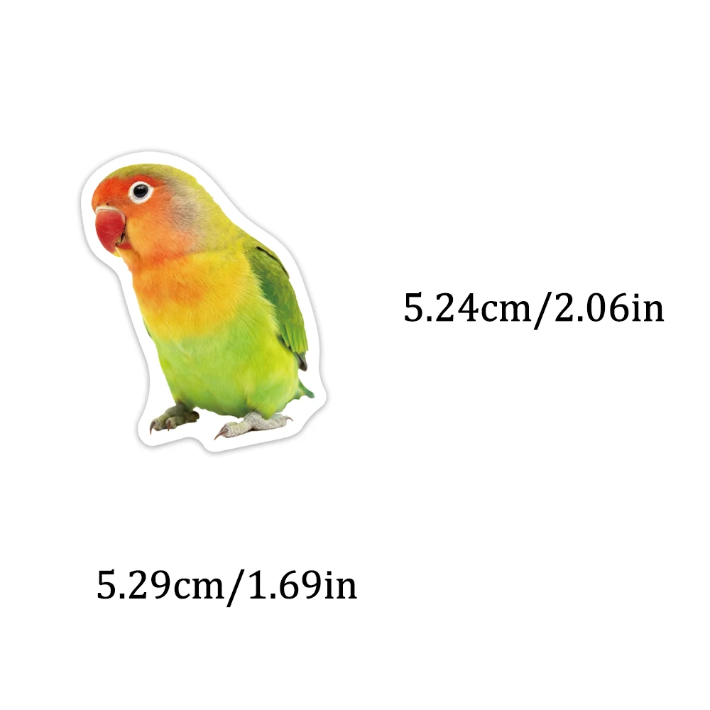 50PCS Cute Parrot Stickers Fun and Funny Tiger Skin Parrot Creative Decoration Scrapbook Phone Case Water Cup Guitar Gift Decal