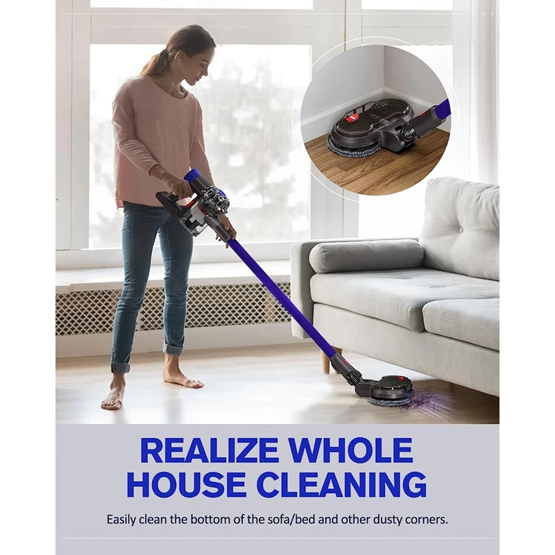 Piezas de cabezal de fregado húmedo y seco eléctrico para aspiradora Dyson V15 V8 V7 V10 V11, con tanque de agua extraíble, 6 paños de fregona