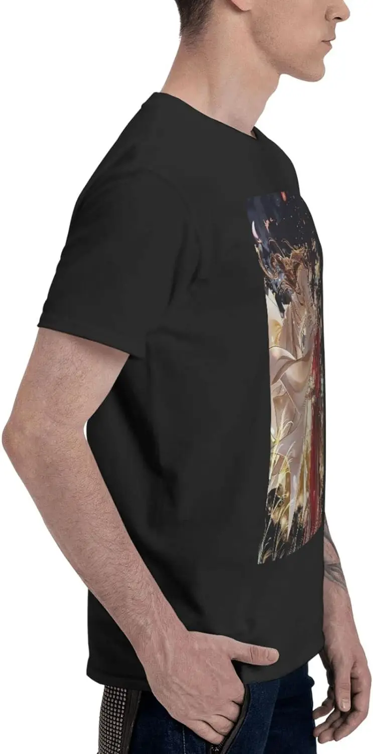 Heaven Official'S Blessing Shirt Mens Casual Fashion Cotton Crew Neck Short Sleeve Tops T-Shirt Summer for (Men,Man,Mens)