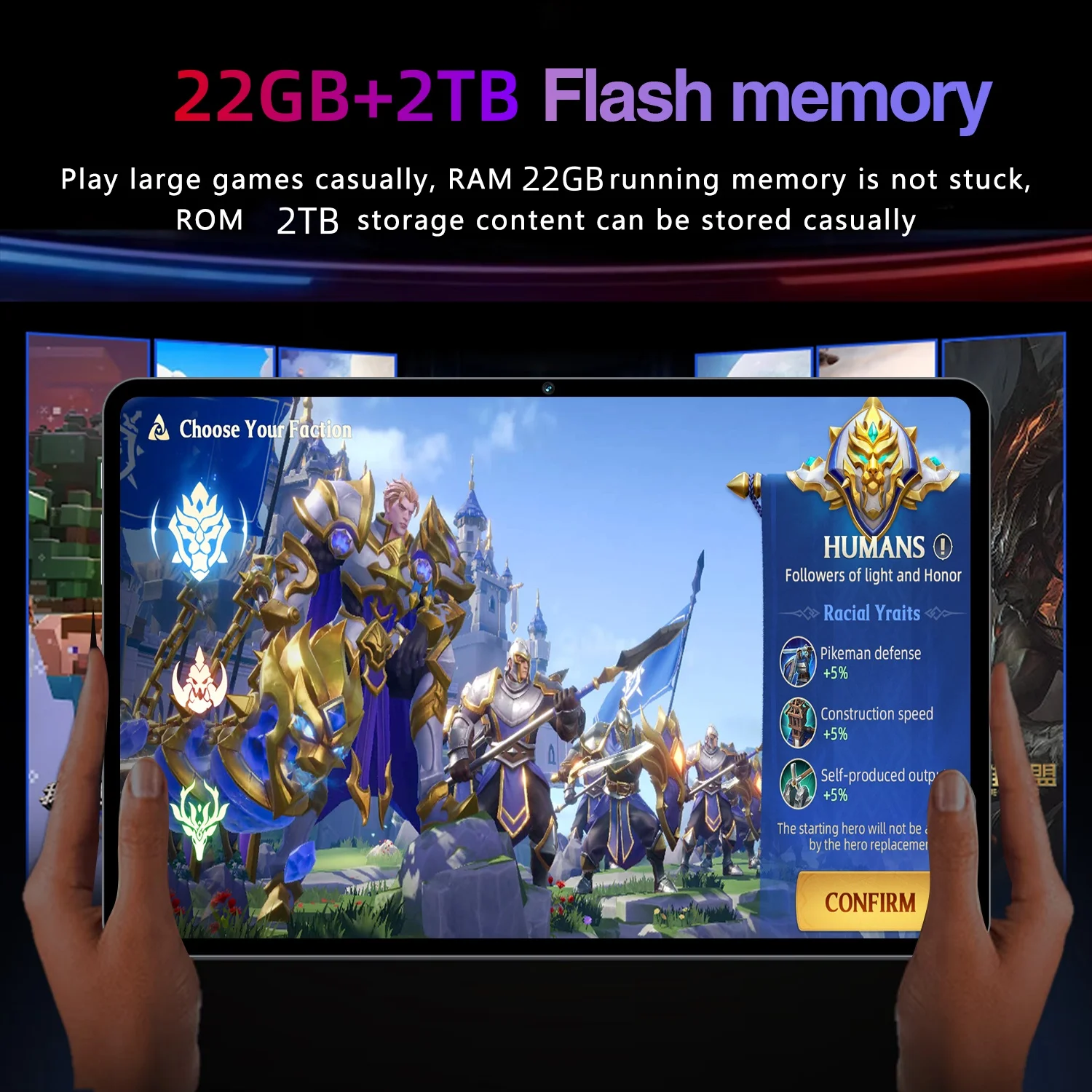 النسخة العالمية الأصلية S7 Pro اللوحي 11 بوصة HD 4K Snapdragon 8gen3 Android14 22GB + 2T 5G ثنائي الشريحة واي فاي GPS الكمبيوتر اللوحي #3