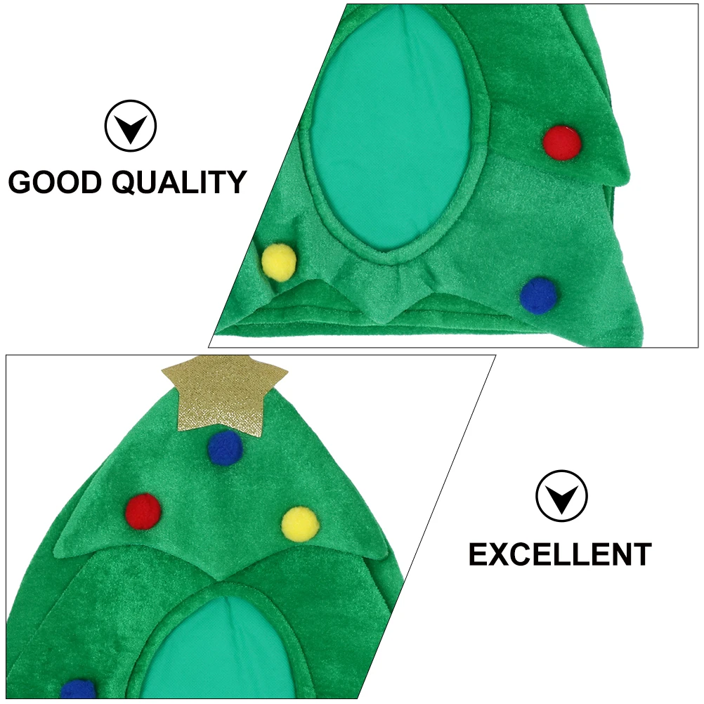 

1Pcs Full Face Christmas Tree Hat Decorative Xmas Party Prop Festival Headdress Ornament Xmas Full Face Hat