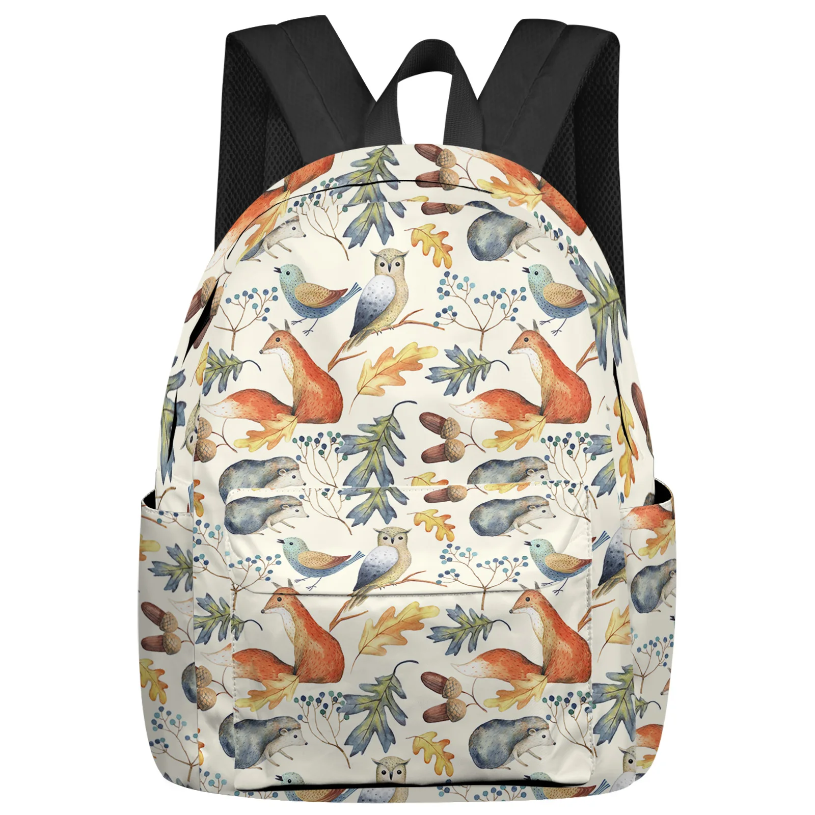 

Owl Bird Fox Leaf Backpacks Custom Student School Bags Laptop Backpack Men Women Female Travel Mochila