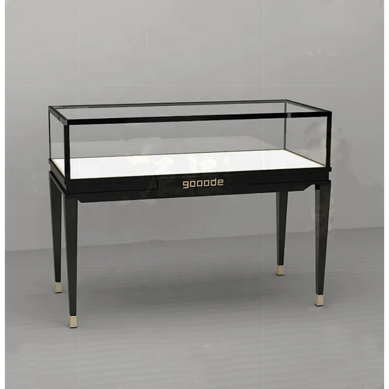 

2025customized.Lockable Jewelry Glass Counter Metal Stainless Steel Glass Display Jewelry Shop Furniture Sale