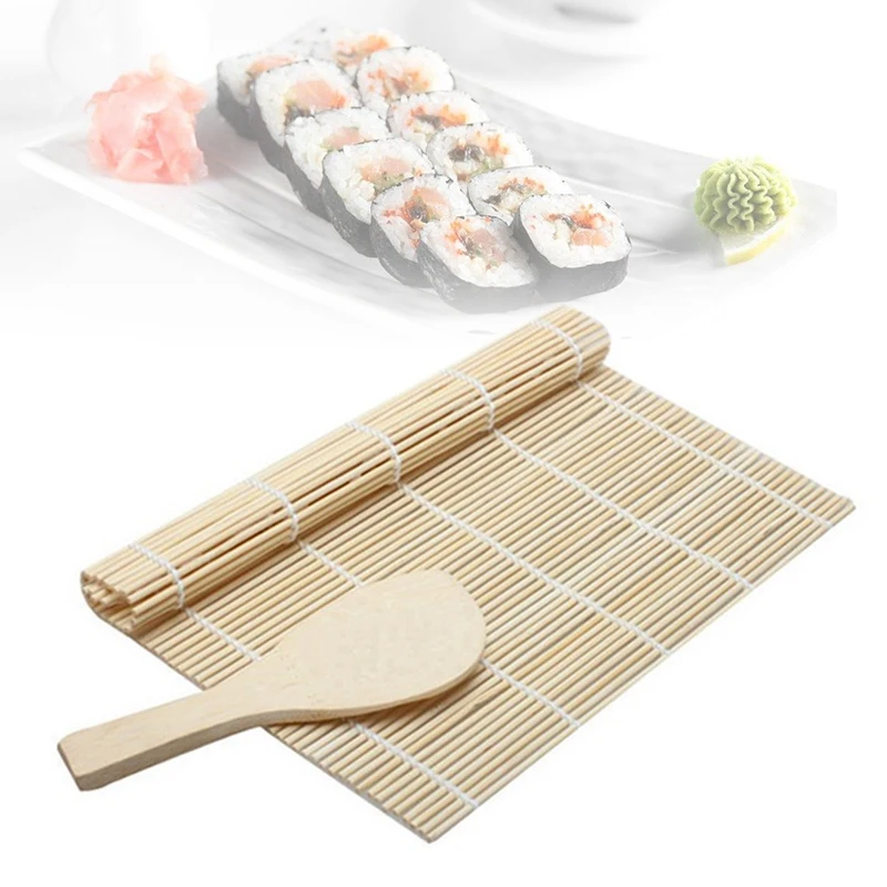 DIY Bamboo Sushi Maker Rolling Mat Sushi Tools Rice Rollers Kitchen Gadget Hand Maker Food Rice Roll Mold Cooking Accessories